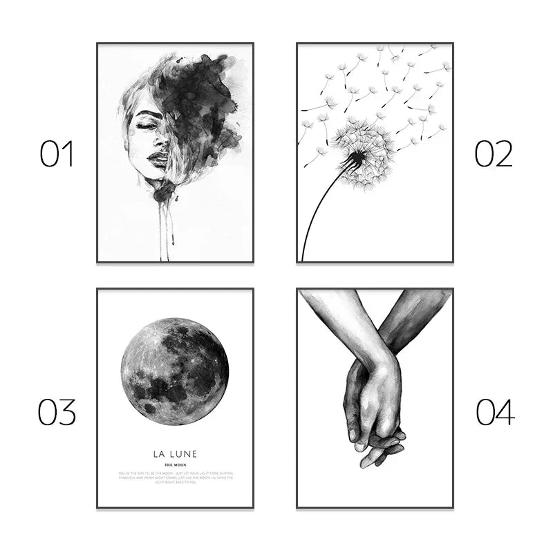 DecorBites™ Pink Aesthetic Wall Art Prints for Modern Room