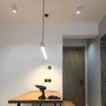 DecorBites™ Rectangular LED Pendant Light - Cement Grey Island Hanging for Dining Room - Simplicity in Design