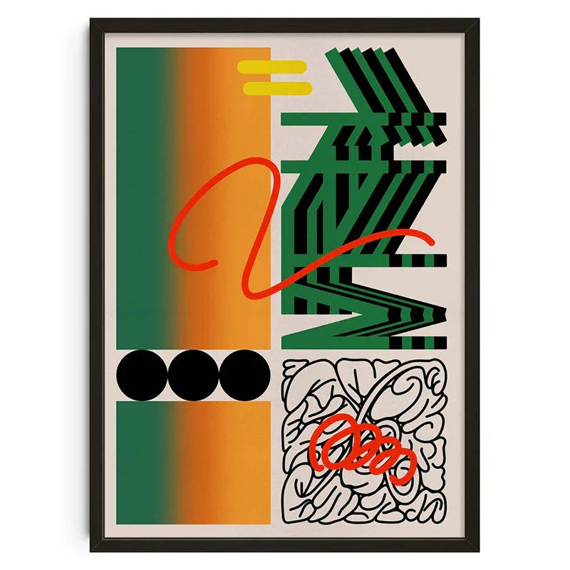 DecorBites™ Retro Abstract Canvas Print for Home Decor