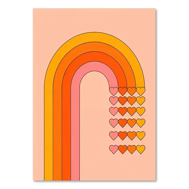 DecorBites™ Retro Rainbow Boho Art Prints - Wall Decor