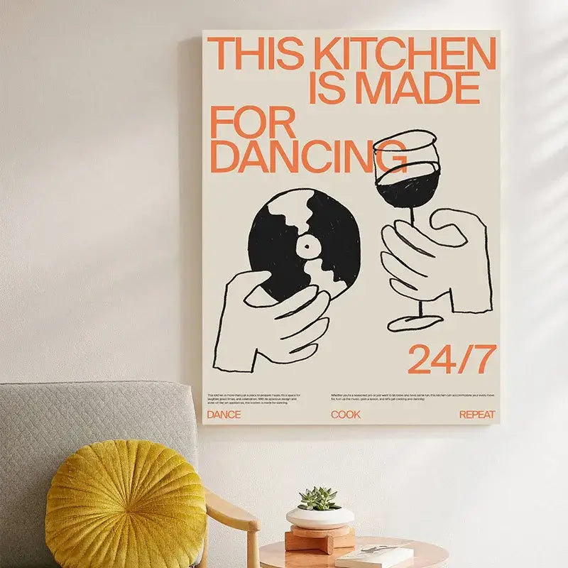 DecorBites™ Retro Record Player Canvas Wall Art