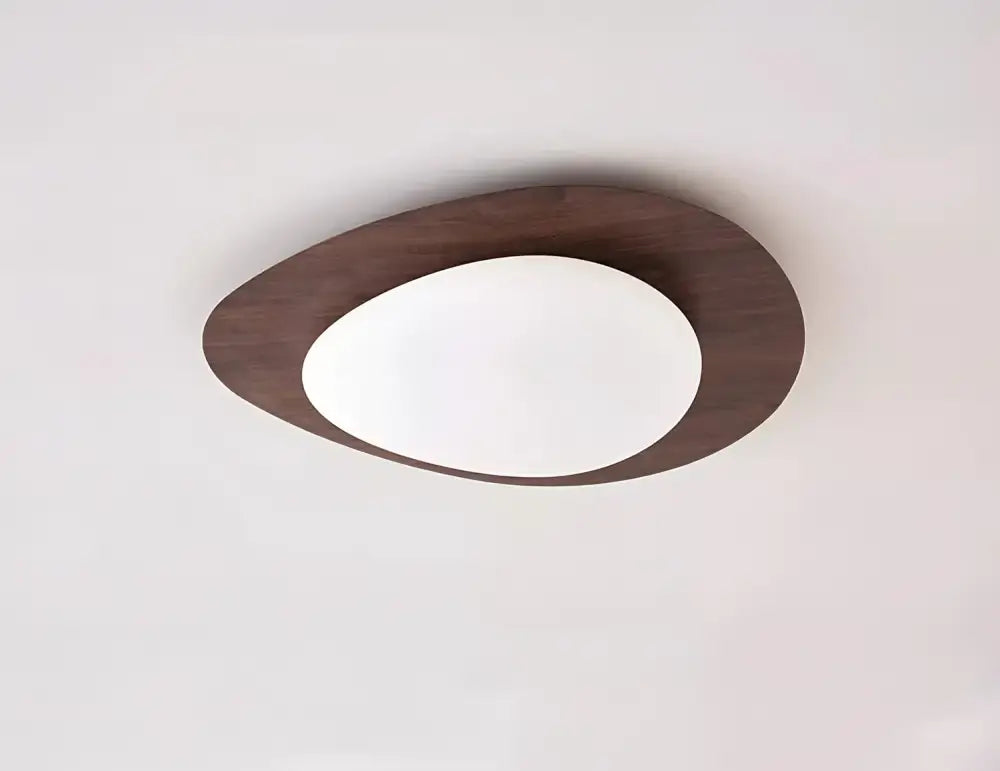 DecorBites™ Retro-Style Walnut Acrylic Ceiling Light