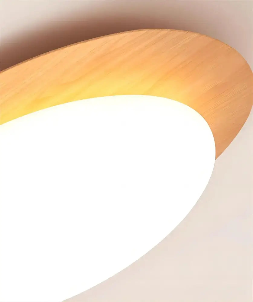 DecorBites™ Retro-Style Walnut Acrylic Ceiling Light