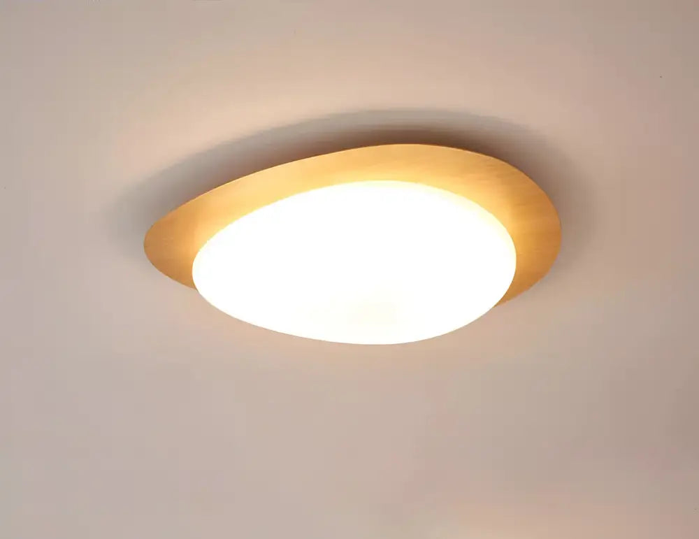 DecorBites™ Retro-Style Walnut Acrylic Ceiling Light