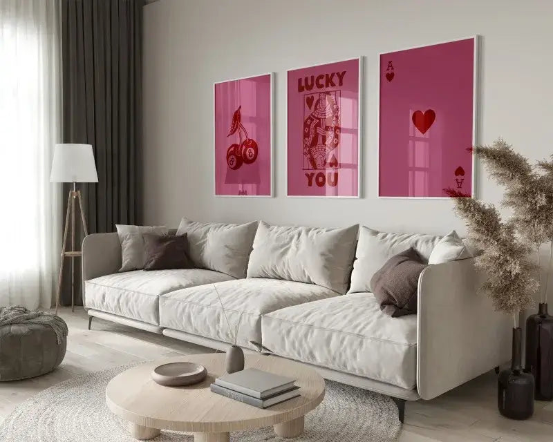 DecorBites™ Retro Wall Art Posters Set - Luck Queen Ace