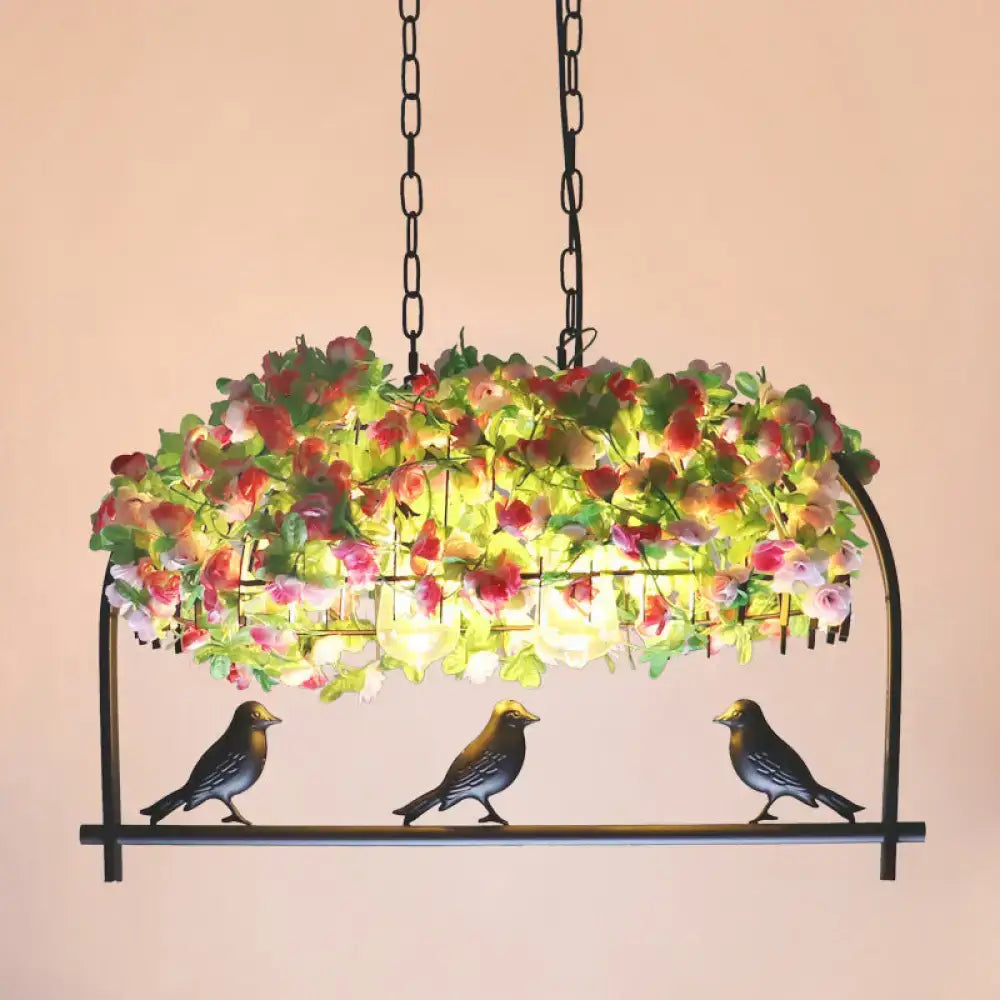 DecorBites™ Rustic Black Metal Island Pendant Light for Restaurants