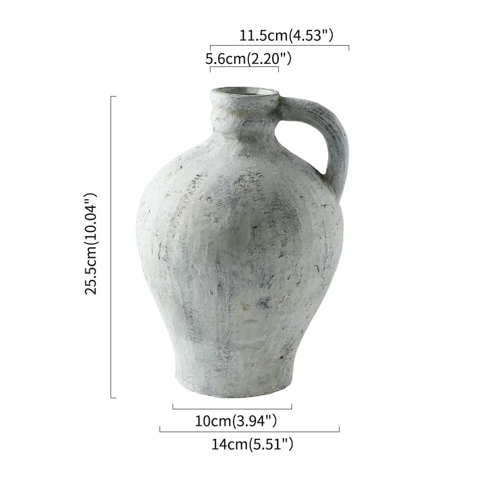 DecorBites™ Rustic Handmade Ceramic Vase for Home Decor