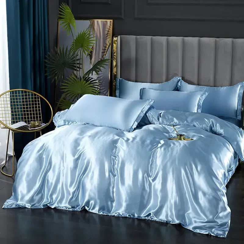 DecorBites™ Silk Bedding Set: Luxury Satin Sheets