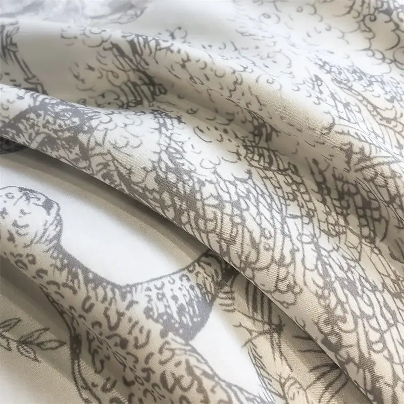DecorBites™ Silky Eucalyptus Fiber Bedding Set - Forest Leopard
