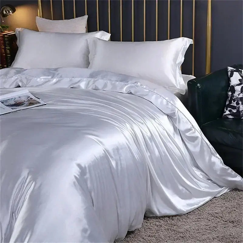 DecorBites™ Silky Mulberry Silk Bedding Set Queen King Size