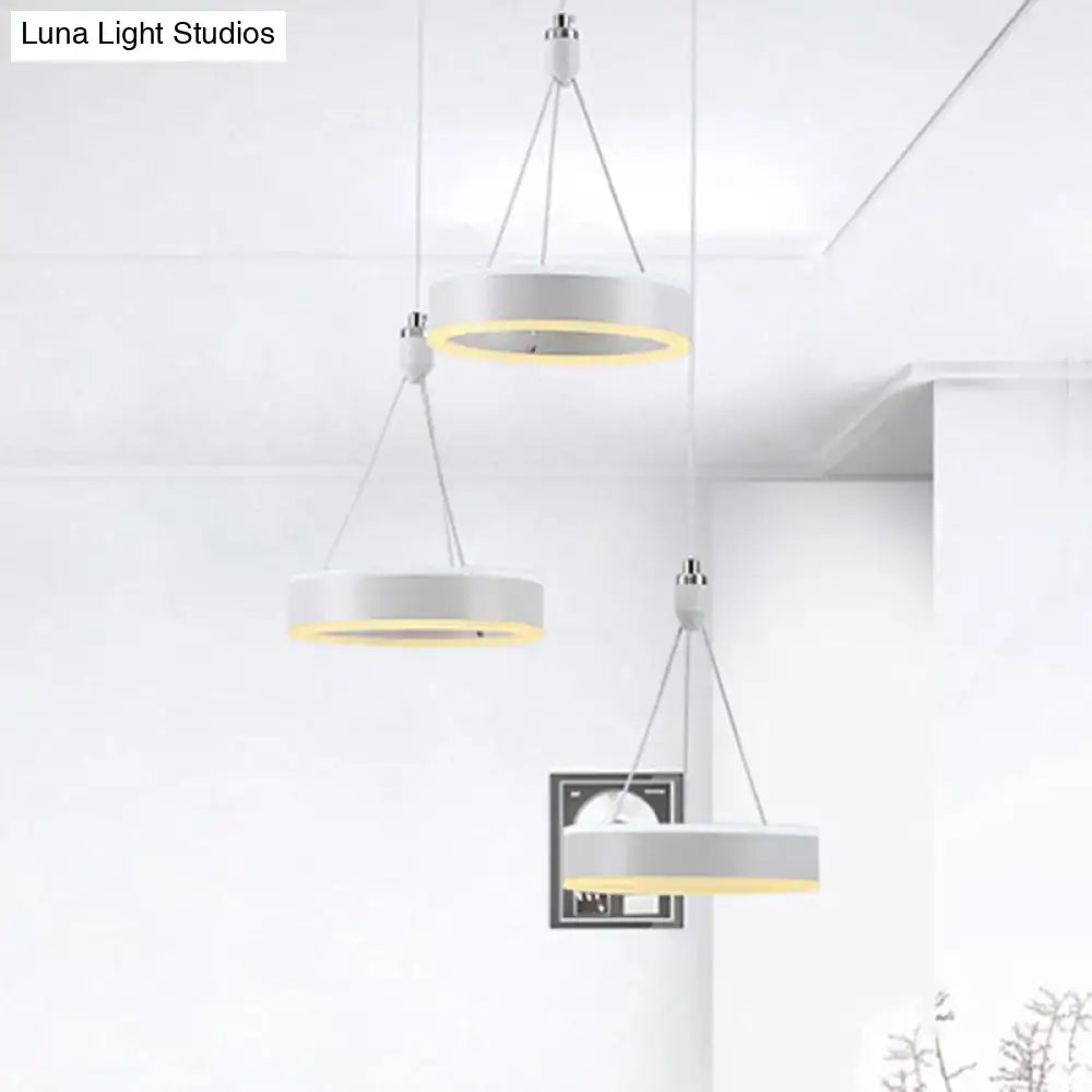DecorBites™ Silver Minimalist Acrylic Pendant Cluster Ceiling Light - Elegant Dining Room Decoration