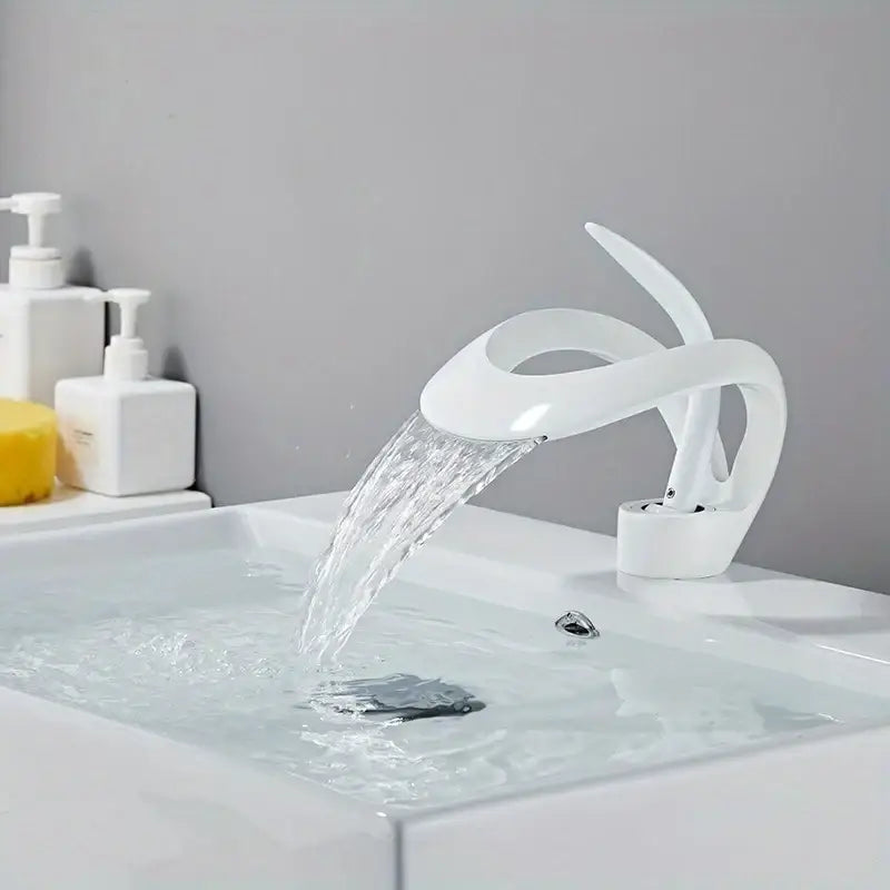 DecorBites™ Single Handle Waterfall Bathroom Sink Faucet