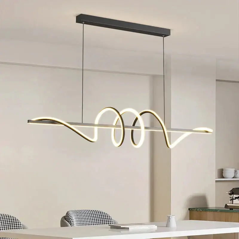 DecorBites™ Sleek Wavy Pendant Lights for Dining Room