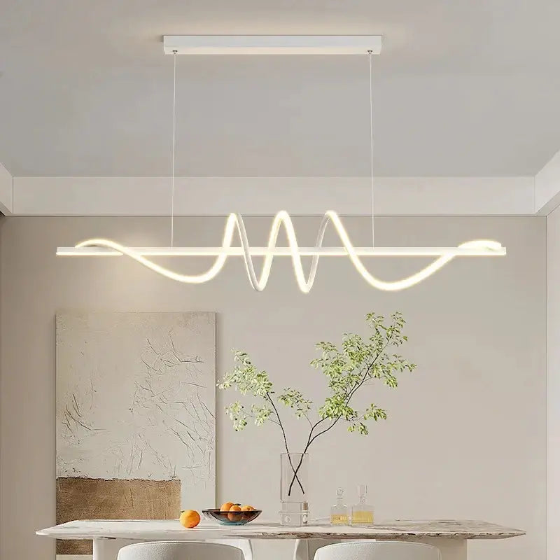DecorBites™ Sleek Wavy Pendant Lights for Dining Room