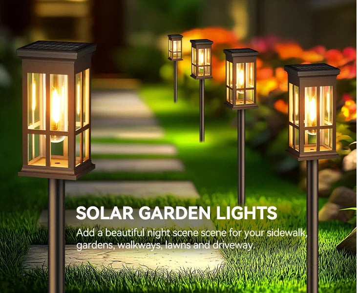 DecorBites™ Solar Pathway Lights - Bright Outdoor Lights
