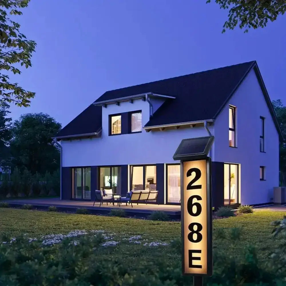 DecorBites™ Solar Powered LED House Number Light