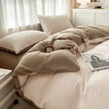 DecorBites™ Solid Color Brush Fabric Bedding Set - 4 Pieces