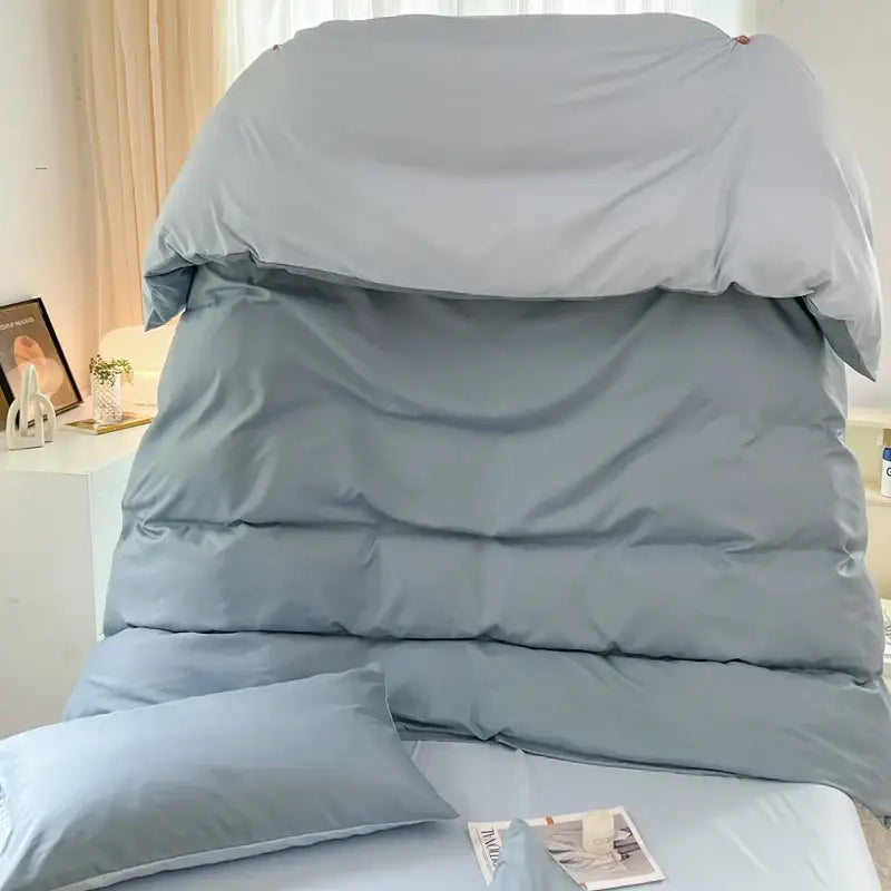 DecorBites™ Solid Color Brush Fabric Bedding Set - 4 Pieces