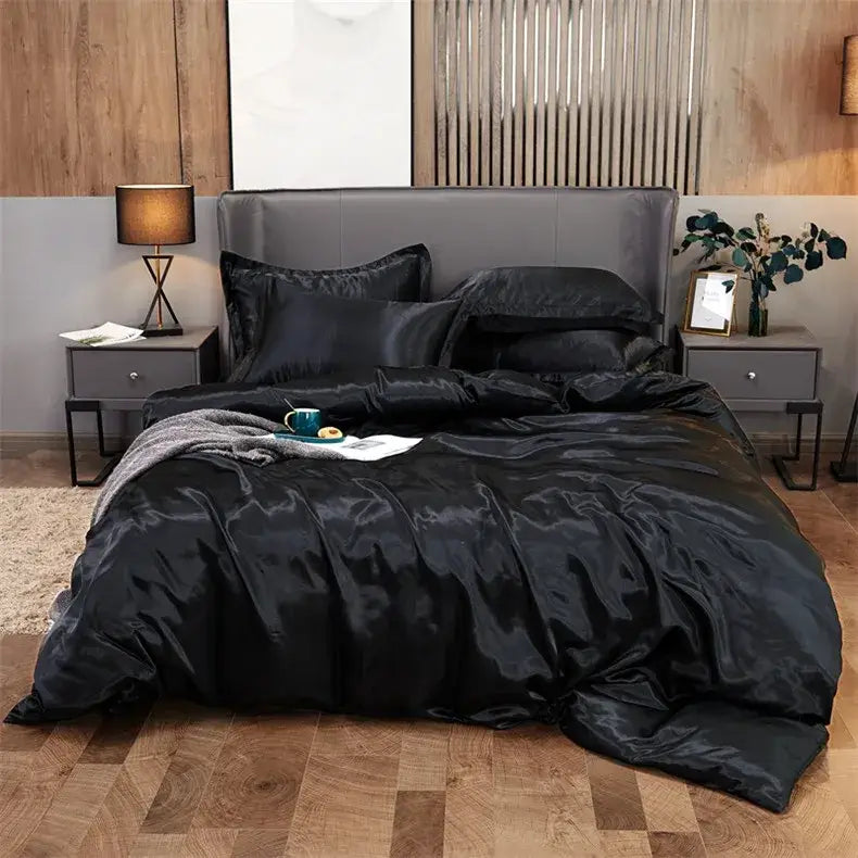 DecorBites™ Solid Color Luxury Bedding Set - Twin/Queen/King