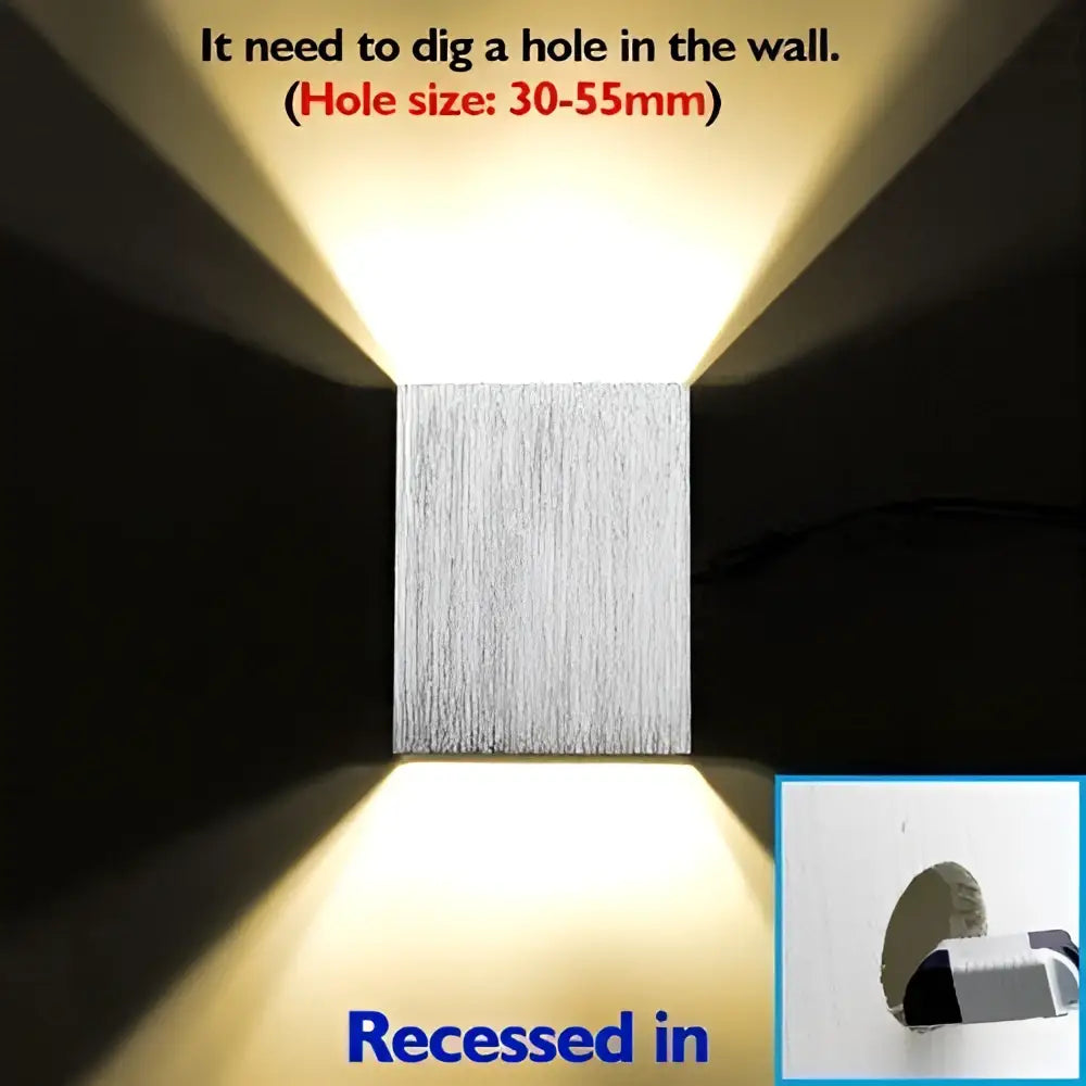 DecorBites™ Sphera Modern LED Cube Box Wall Sconces