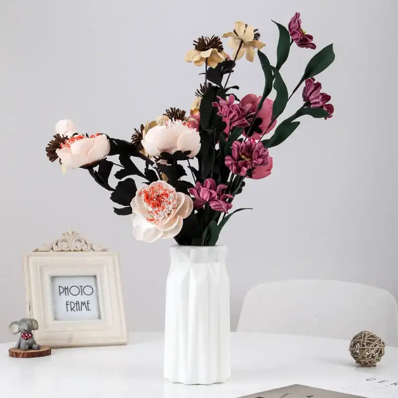 DecorBites™ Stylish Nordic Plastic Flower Vase, Home Decor