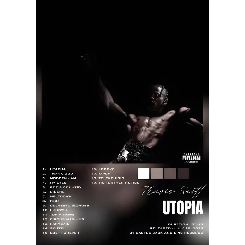 Travis scott framed album poster bedroom waterproof wall art