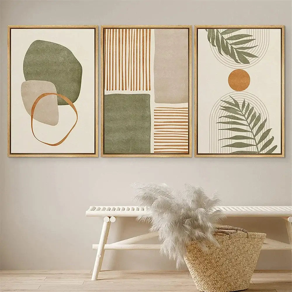 DecorBites™ Tropical Leaves Canvas Wall Art Set