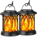 DecorBites™ Upgraded Flickering Flame Solar Lanterns - 2 Pack