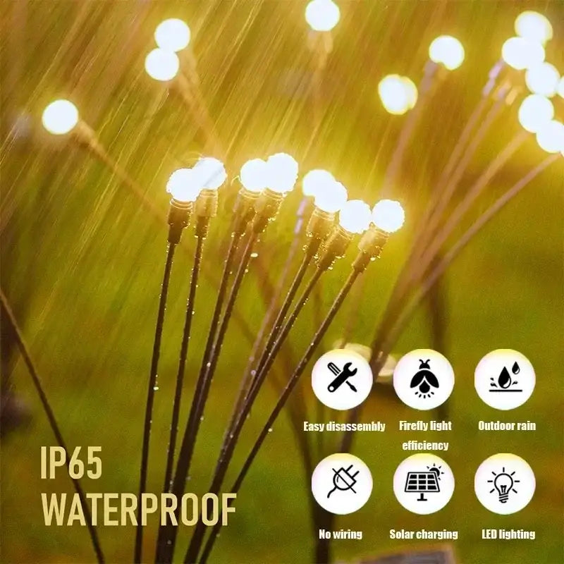 DecorBites™ Warm White Solar LED Firework Lights