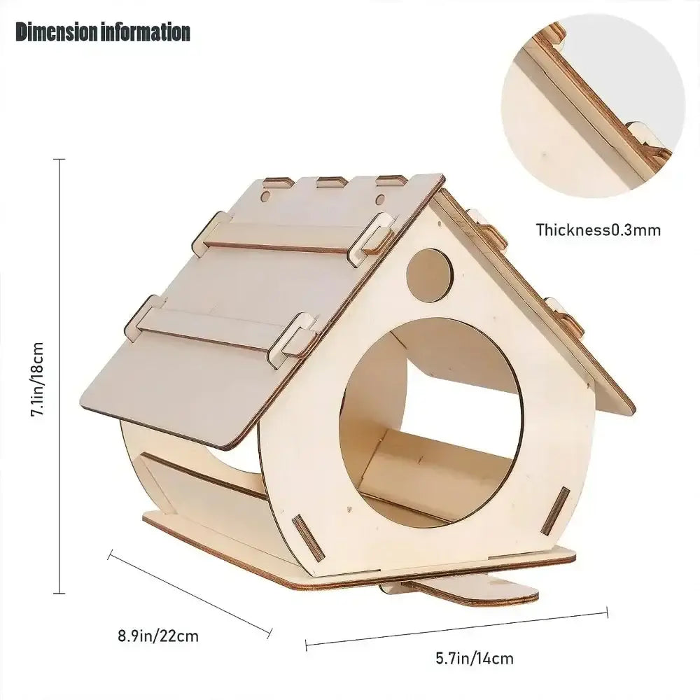 Natural light wood diy bird feeders garden outdoor aviary