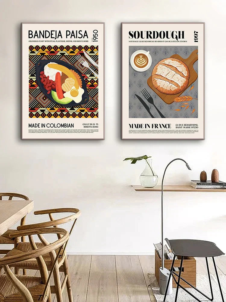 DecorBites™ World Cuisine Canvas Wall Art