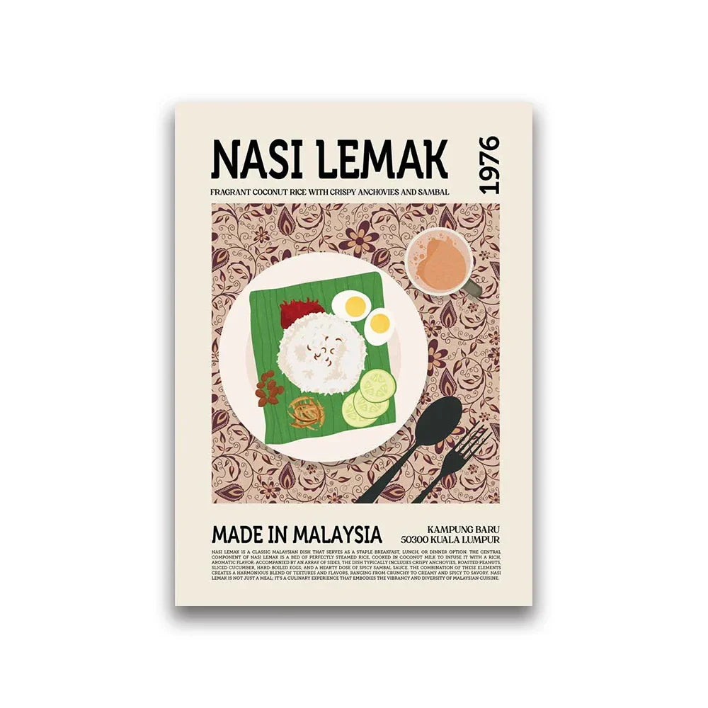 DecorBites™ World Cuisine Canvas Wall Art