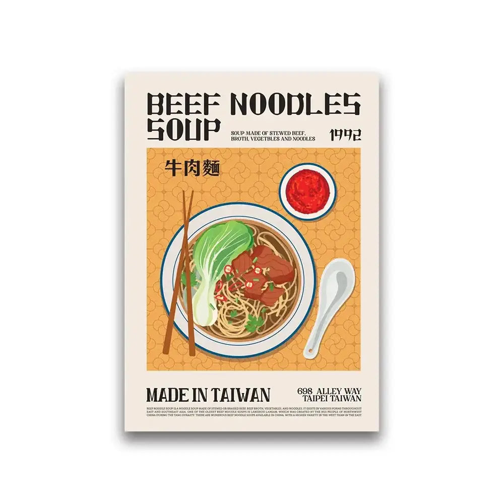 Minimalist japanese gyoza world cuisine food canvas kitchen art