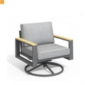 Outdoor Dining Chair Aluminum Swivel Rocker 5" Foam