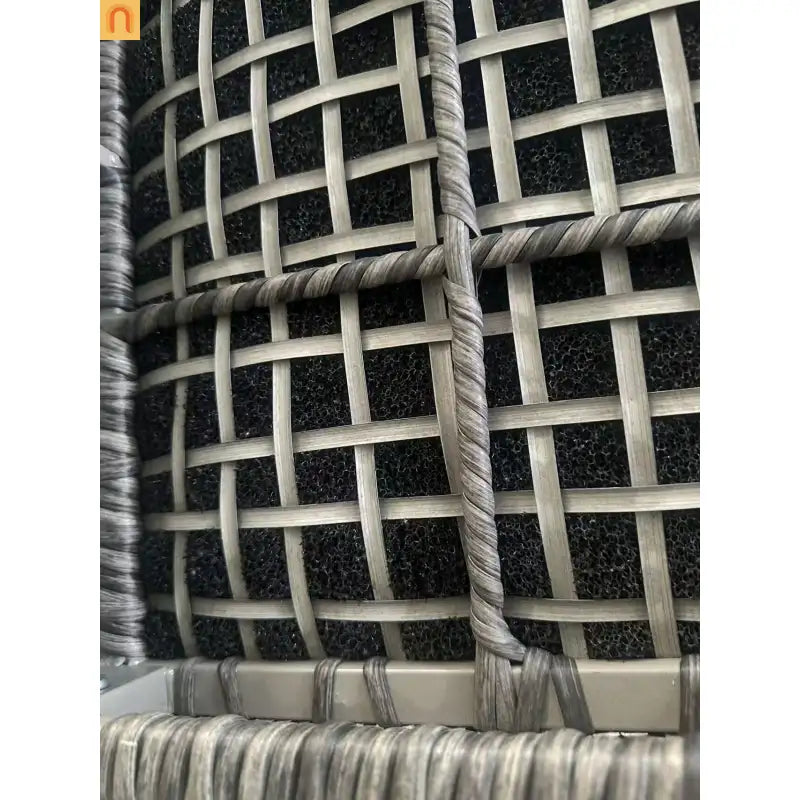 Outdoor Dining Chair Wicker Swivel Iron Frame Gray Set of 2 270 LB