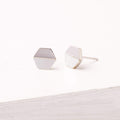 Dorothy Hexagon Shell Stud Earrings