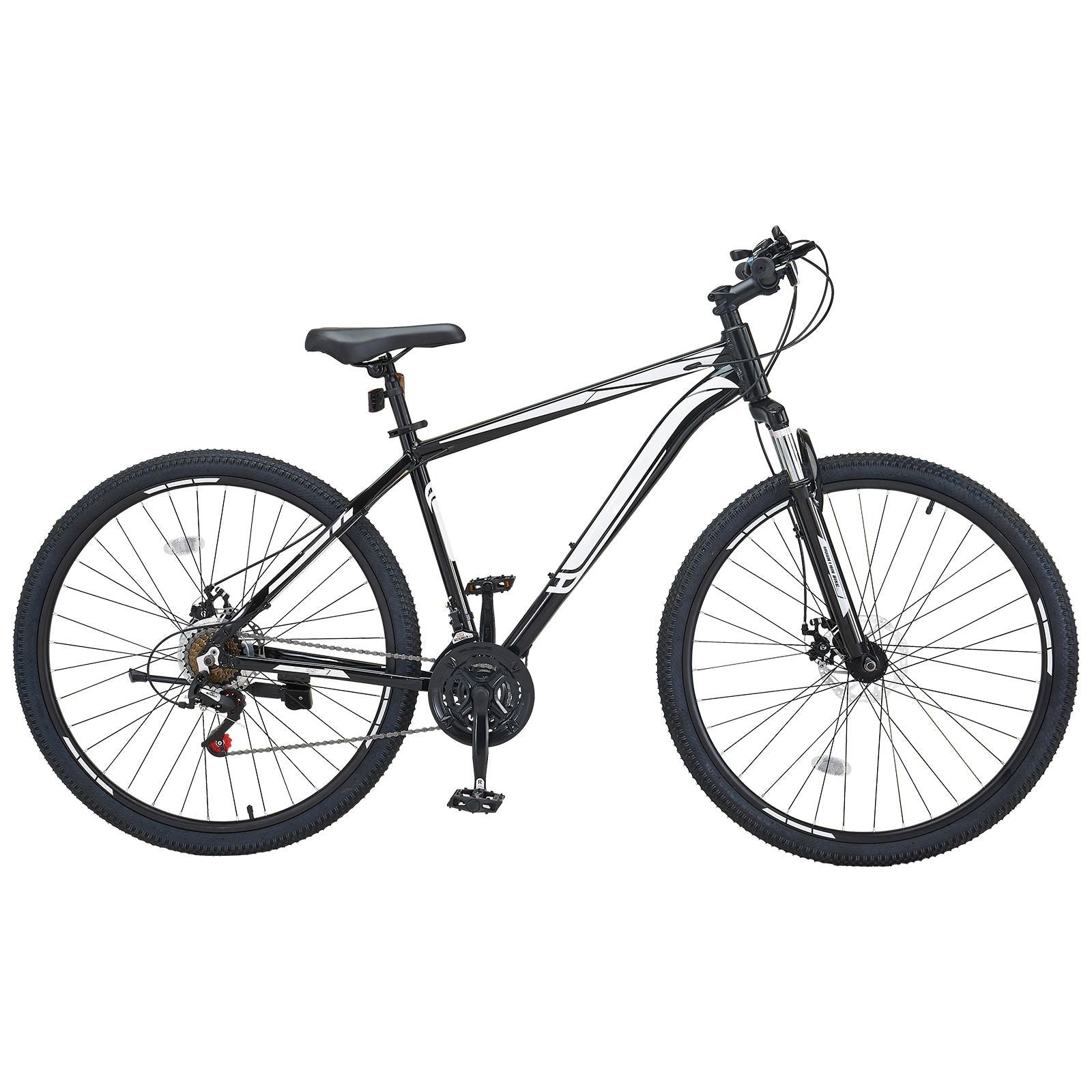 Mountain Bike, 29 inch MTB Bicycle with Front Suspension, 21 Speeds SHIMANO Twist Shifting, Comfort Saddle, Dual Disc Brakes, Aluminum Alloy Frame, Adult Sport Cycling Bicycle Trail Snow