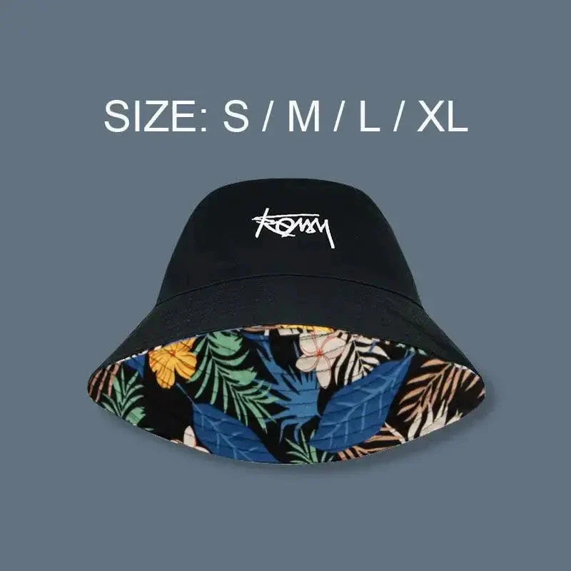 Tropical Vibes Dual-Style Men's Hawaiian Bucket Hat - Embrace Adventure in Every Season
