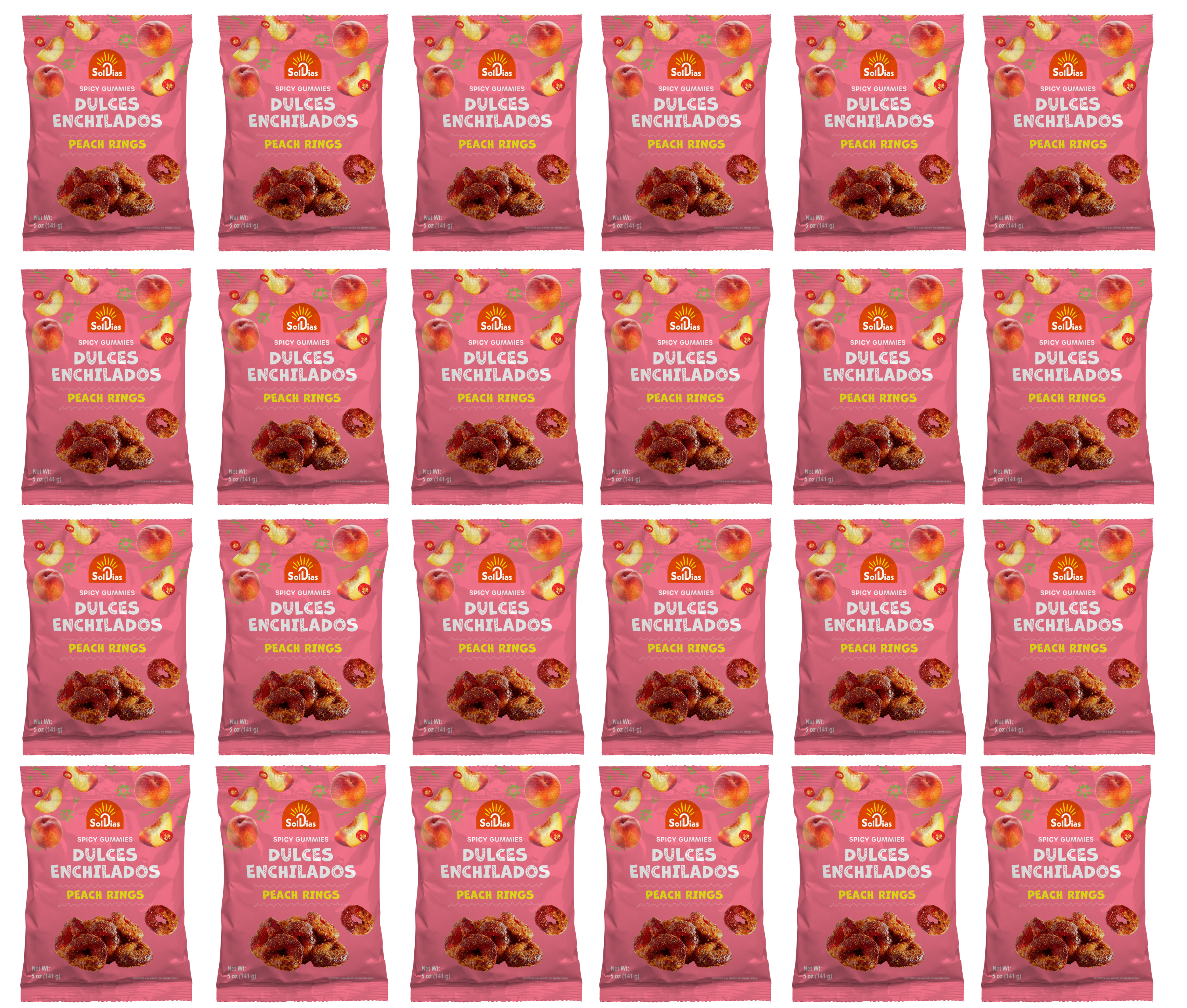 Dulces Enchilados - Spicy Peach Rings 5 oz