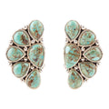 Durango Blue Turquoise Sterling Silver Clip Earrings