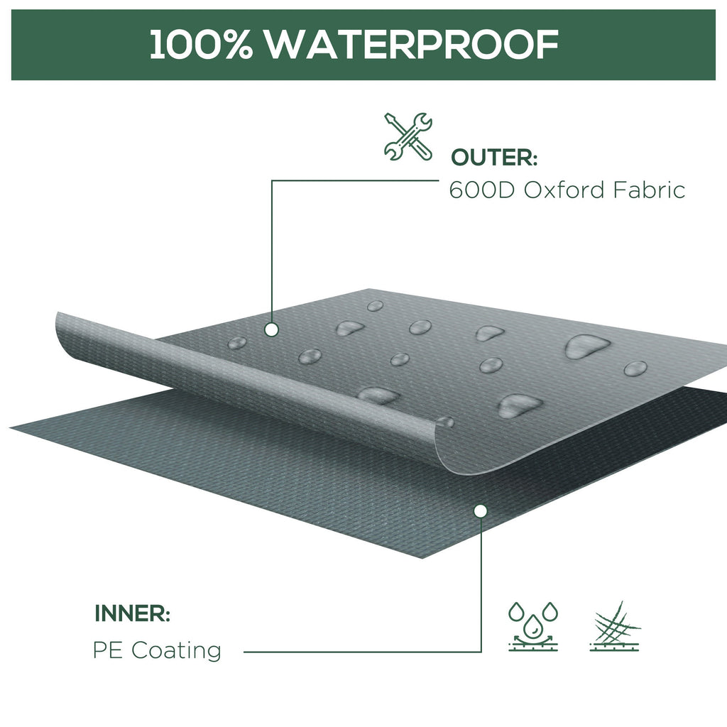 Outdoor Sectional Cover Oxford Fabric Gray Waterproof 97 x 65 x 26 In