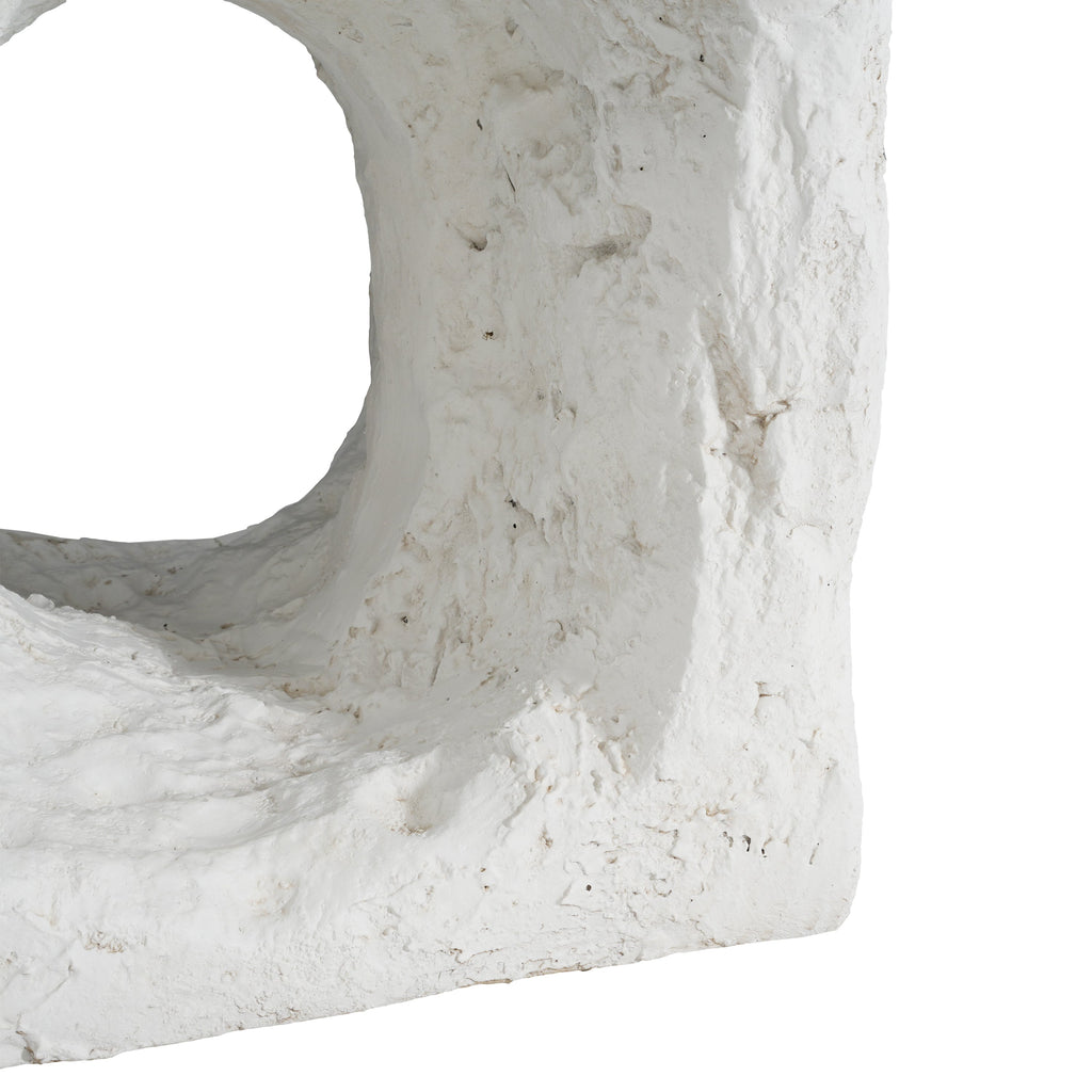 Outdoor Side Table Square MGO White Cave Texture 16.5x17.85in