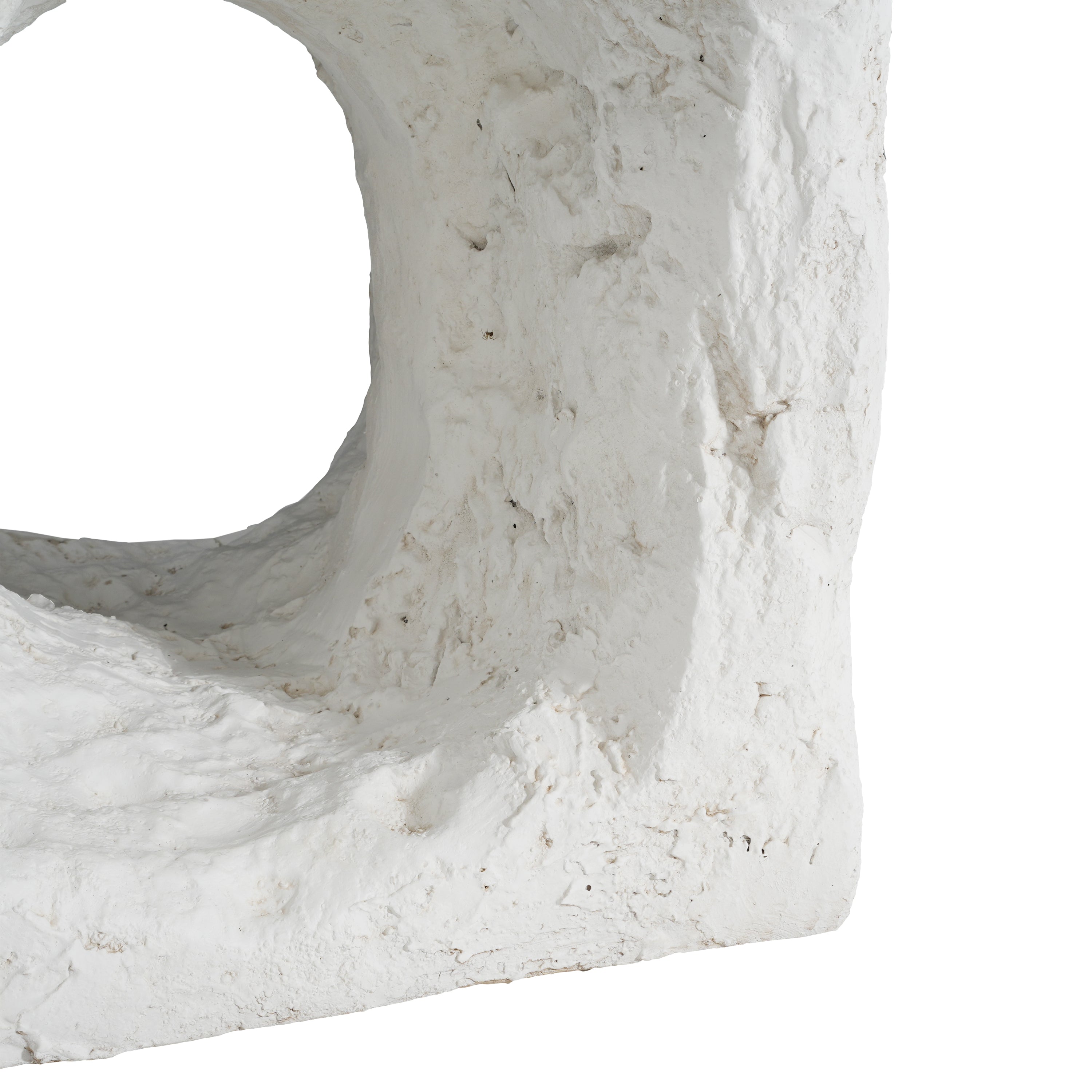 Outdoor Side Table Square MGO White Cave Texture 16.5x17.85in