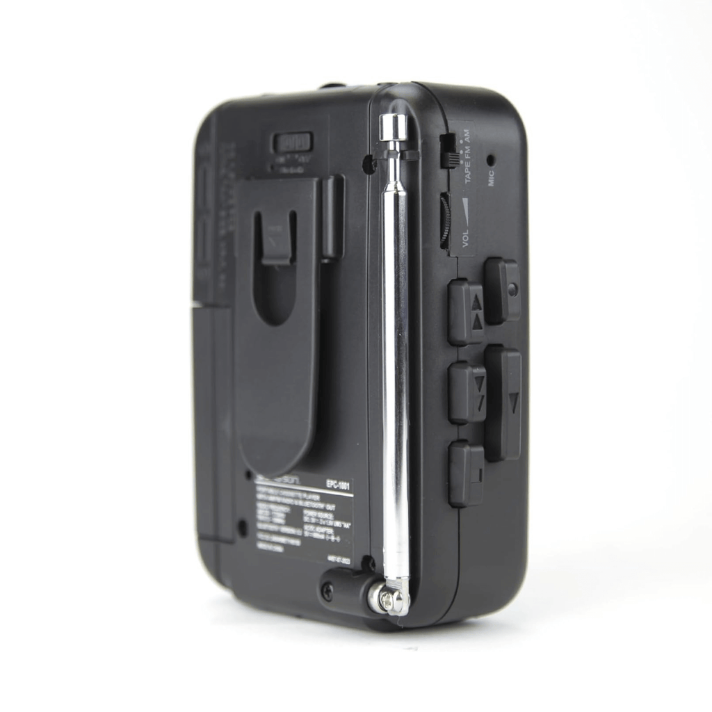 Emerson Portable Cassette Player with Bluetooth Out and Built-In Microphone