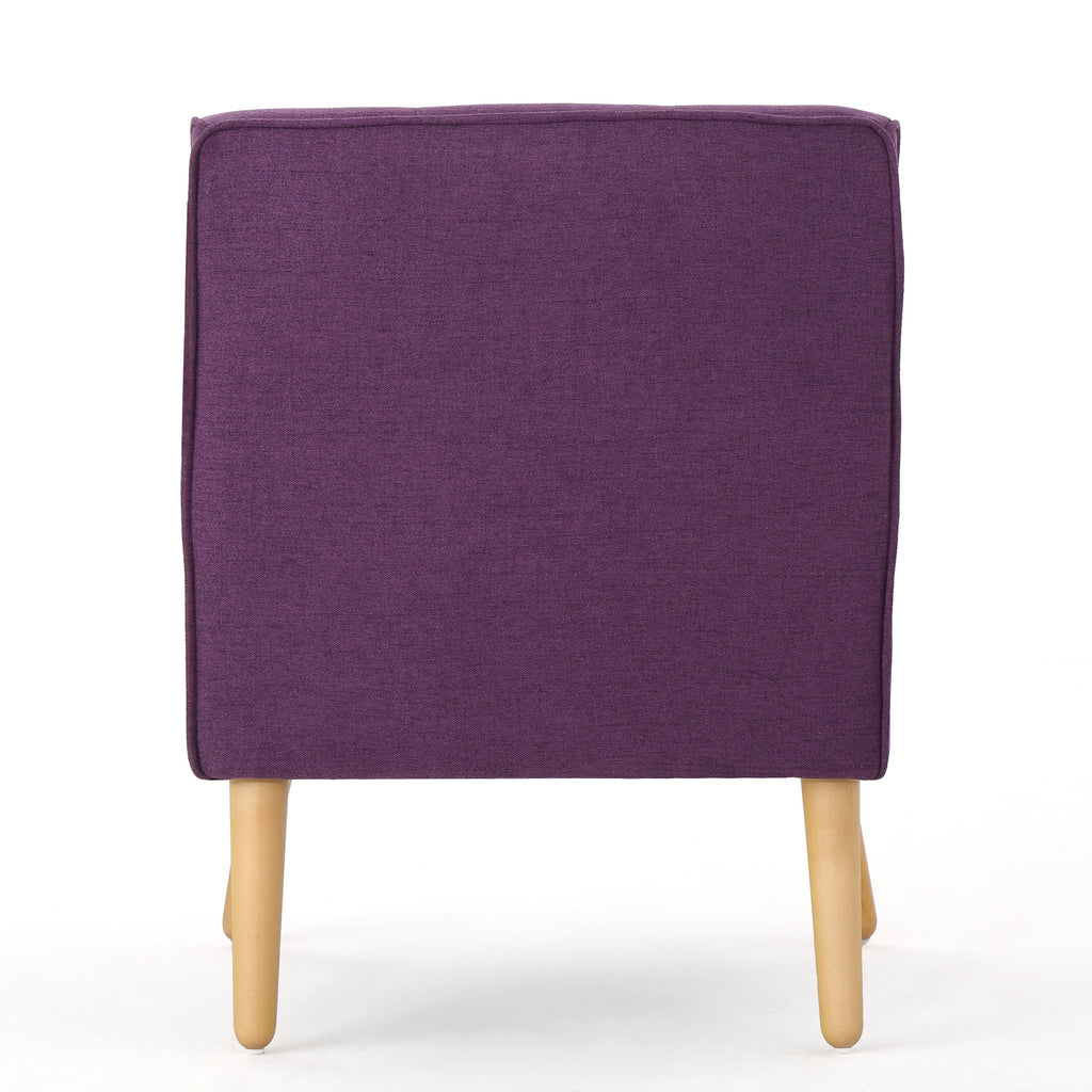 Accent Chair Mid-Century Tufted Purple Fabric 25x30x31