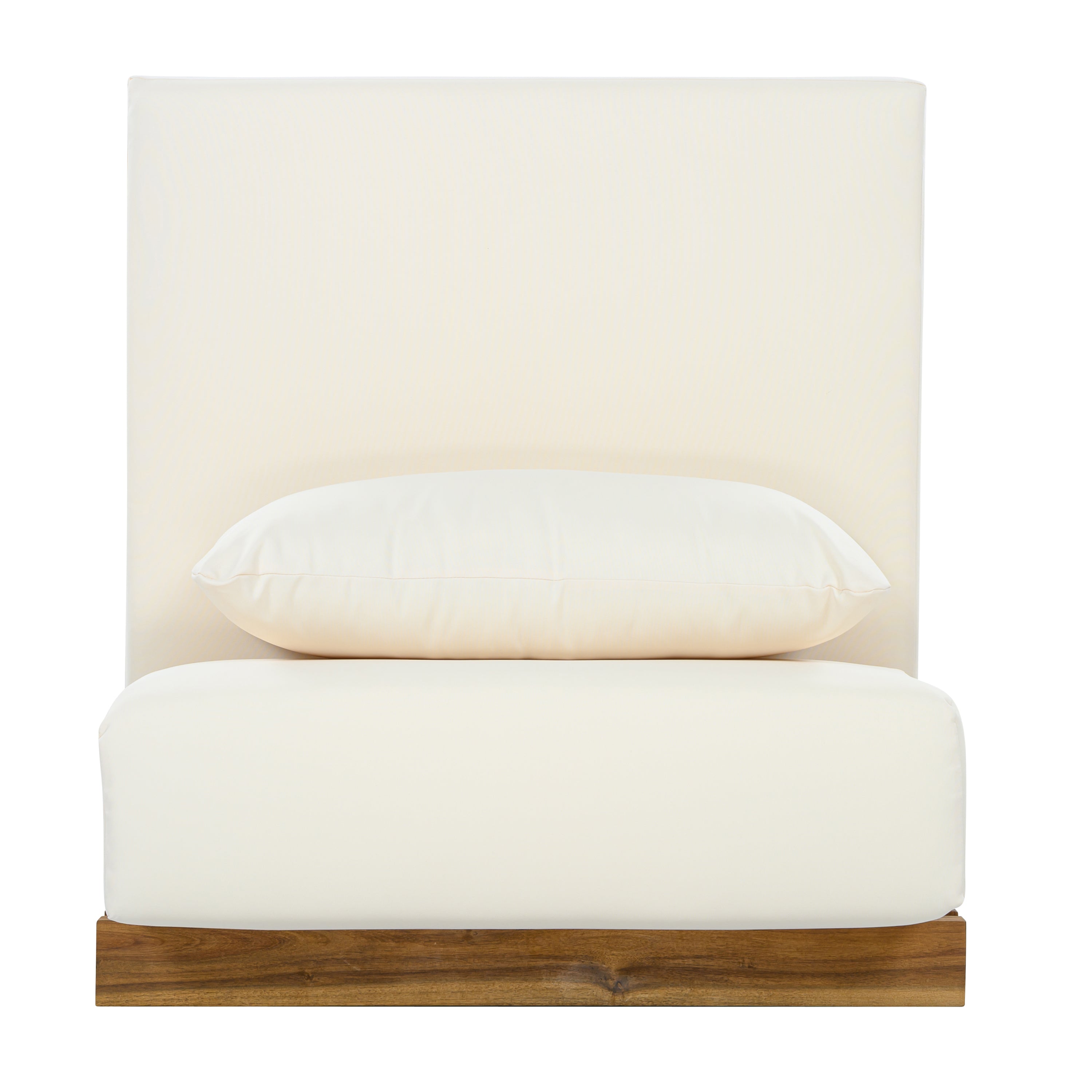 Oversized Outdoor Club Chair with Acacia Wood Frame