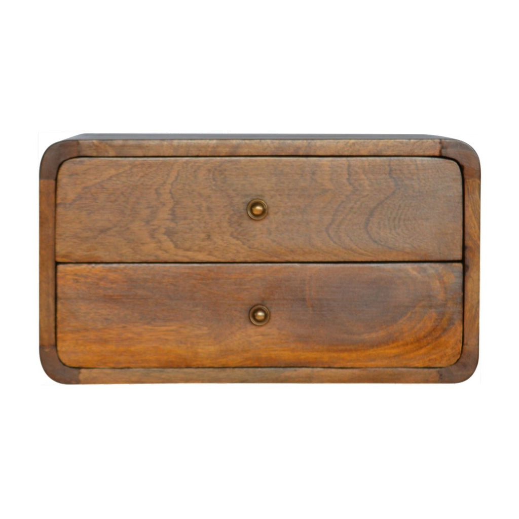 Curved Wall Mounted Bedside Nightstand
