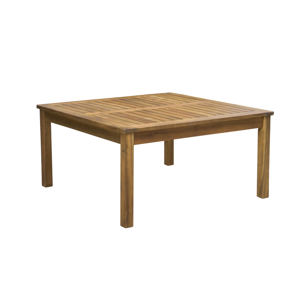 Outdoor Sectional Set Acacia Wood Cream 6 Piece Modular Seats 5