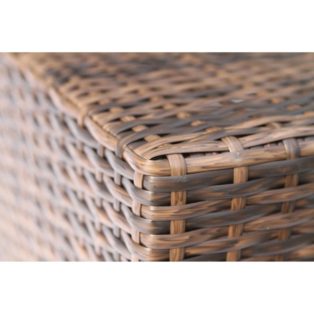 Outdoor Wicker Side Table 13x33x22" Espresso