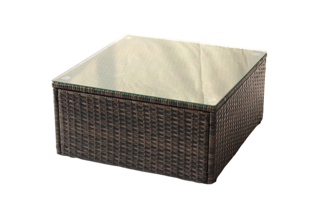 Outdoor Sectional Set PE Rattan 7 Piece Seats 6